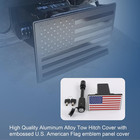 American Flag Metal Trailer Hitch Cover Heavy Duty 2  Inch Tow Rear Receivers Pl