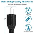 3-pack 3 Prong Male Replacement Plugs 125v 15a Extension Cord Ends