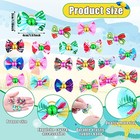  240 Pcs Summer Spring Dog Hair Bows With Rubber Bands Rhinestone Fruits