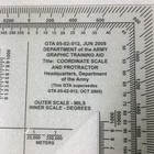 Coordinate Scale   Protractor Gta 05-02-012 Army Graphic Training Aid Mapping