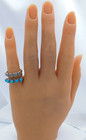 New Carolyn Pollack Sterling Silver Turquoise Ring Size 5