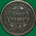 1858-o Seated Liberty Half Dime Choice Very Fine Vf  Coin  29892