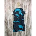 Lululemon Teal Navy Abstract Print Packable Hood Running Vest Womens 4
