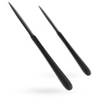 2 Pack 9  Black Metal Letter Opener - Minimalist Design  Ergonomic Handle  Safe