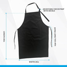 Heavy Duty Waterproof Leather Aprons  Adjustable Bib 40 Inch Safety Apron Black