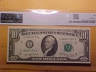1977a  10 Federal Reserve Note     Ink Smear Error     Pmg Certified Ef40