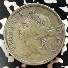 1898 Straits Settlements 50 Cents Lot jm9353 Silver  Scarce  Rim Hit