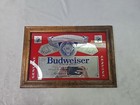 Vintage Budweiser Beer Bar Wood Framed Mirror  king Of Beers  1987 18  X 12  Usa