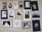 Lot Of 30 Mounted Antique Photos Portraits Of Various Subject Matter