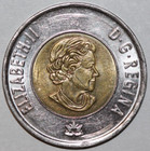 Canada  2012 Toonie  Two  2 Dollars  Elizabeth Ii    Northern Lights   28mm