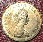 High Grade Au unc 1974 Falkland 2 Pence Coin-nov058