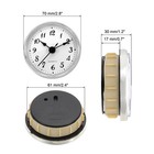 2 8  70mm Quartz Arabic Clock Insert Fit 61mm 2 4  Silver white Style 12
