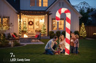 7 Ft Led Candy Cane Prop Light Up Christmas Yard Decoration Home Accents Holiday