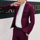 Casual Men Formal Suit Blazer Coat Business One Button Slim Fit Jacket Coat Tops