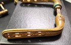 Vtg Antique Parisian Solid Brass Door Handles Collectible Orig  Art Nouveau