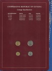 Coin Sets Of All Nations Guyana Wcard Unc 1 5 25 Cents 1985 10 Cents 1986 Brown