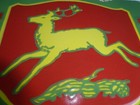 Vintage  john Deere Farm Implements  36  X 12  Porcelain Metal Tractor       Sign 