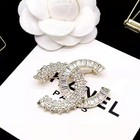 Flower Pearl Rhinestone Enamel Electroplated Brooch  9 Style 