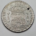 1770 Spanish Silver 8 Reales Pillar Dollar Pts Holed Genuine Potosi  j385