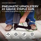 Master Mechanic Pneumatic Upholstery Stapler  22 Gauge Heavy Duty Staple Gun