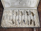 Lotnof 8 German 800 Silver Spoon Set With Orginal Case A f Klebe Juwelier 