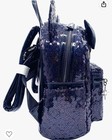 Loungefly Disney Celestial Dreams Holographic Black Sequins Mini Backpack Inhand