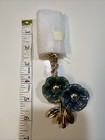 Coach Flower Bag Charm  Gold multi  Nwt  