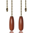 2 Pack Ceiling Fan Pull Chain Extender Wooden Beaded Ball Pendant Home Decor New