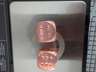 Pair Of Solid 999 Fine Copper Dice 1 8 Ounce Total