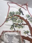 Vtg Souvenir Kitchen Apron Featuring An African Wildlife Illustration   Recipe