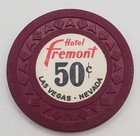 Hotel Fremont Casino Chip 50 Cents Las Vegas Nevada Arodie Mold Hash Mark Vtg