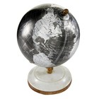 Deco 79 Plastic World Map Globe  Globe 5  X 5  X 7   Black 94470
