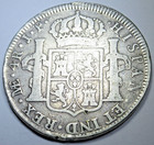 1817 Spanish Peru Silver 4 Reales Genuine 1800s Colonial Half Dollar Pirate Coin