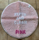 Victoria s Secret Pink Bath Mat Fresh   Clean Graphic Bathmat Rug Round  New