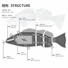 Robotic Live Fishing Lure 15cm 54g Jointed Bait Electric Swimbait Usb Wobbler