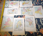 Lot Of 8 Vintage 1948 Maps 9  X 6  Perfect Condition - European Countries