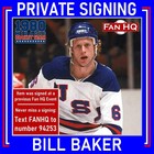 Bill Baker Autographed Replica 1980 Gold Medal Miracle On Ice Usa