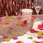 Gold And Red Heart Confetti Table Decoration For Love Valentine s Day Birthday W