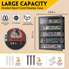 Baseball Graded Sport Card Display Case Large 40 Cards Display Case Wooden Wall