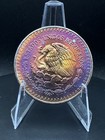 1983 Mexico Libertad 1 Onza 1 Oz  999 Silver Coin Stunning Rainbow Toned