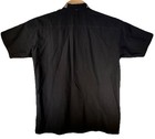Mexican Guayabera Short Sleeve Shirt Traditional Style Embroidered Black G l