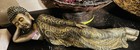 Reclining Wooden Buddha Statue 18 Inhes Long Solid Bronze
