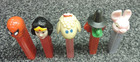 Pez Non Footed Lot 1980 s 5x Witch Spiderman Wonder Woman Lamb Rabbit