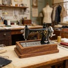 1 12 Miniature Vintage Sewing Machine Dollhouse Miniatures Furniture Model Decor