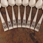 Oneida Coronation Set Of 8 Teaspoons Spoons Community Silverplate Flatware Lot T