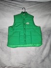 Vtg Carpenter Pioneer Seed Farmer Green Button Up Vest  80s Men s Xl Usa Evc