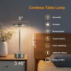Rechargeable Cordless Table Lamp  3 Colors Desk Lamp  Portable Led Night Light
