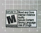 Mature Content Patch Gaming Warning Punk Pop Art Embroidered Iron On 2 25x4 
