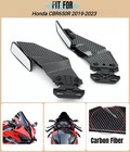Carbon Fiber Style Rearview Wind Wing Black Mirrors For Honda Cbr650r 2019-2023