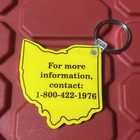 State Of Ohio Department Aging Golden Buckeye Card Keychain Vintage 1980s